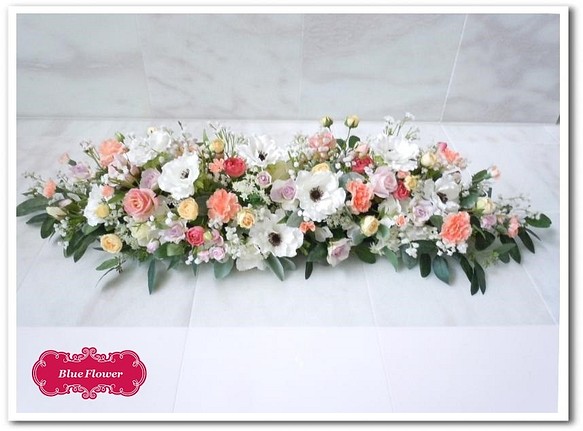 高砂装花 テーブル装飾 ボタニカル くすみピンク 春 結婚式 2次会 
