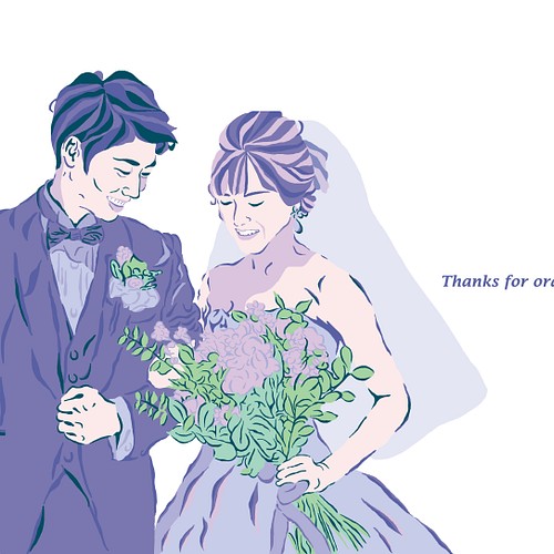 おふたりやご家族の結婚式イラスト イラスト Toa Illustration 通販 Creema クリーマ ハンドメイド 手作り クラフト作品の販売サイト