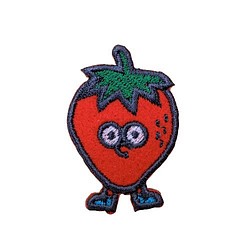 刺繍ワッペン　フルーツ【イチゴ】 1枚目の画像