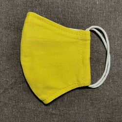 ★薄型★　ハンドメイド　立体マスク　子ども用（黄色） CC-9 1枚目の画像