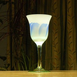 トルコキキョウのワイングラス　水色×青　（1個） 1枚目の画像