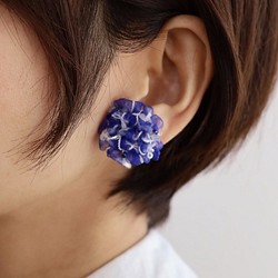 紫陽花（あじさい） イヤリング・ノンホールピアス の人気通販｜Creema