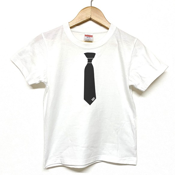 Tシャツ 『 KIDS 』 ネクタイ1 半袖 前面 男の子 女の子 キッズ ジュニア 1枚目の画像