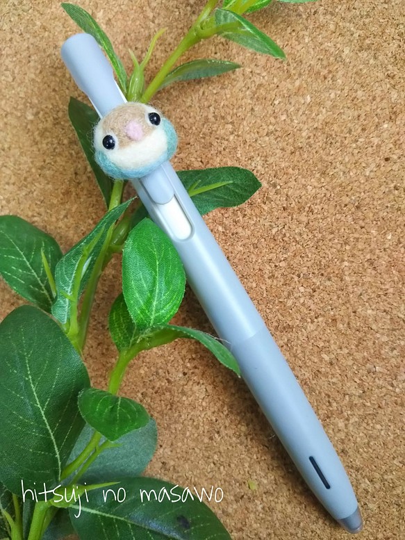 白ボタンインコさんのボールペン ペン・筆記用具 ひつじのまさを 通販｜Creema(クリーマ)
