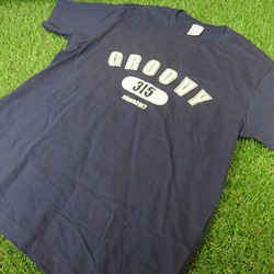 スタンダードでシンプル college GROOVY ネイビー×アイボリー 半袖Tシャツ 1枚目の画像