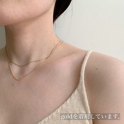 layered necklace <gold>［サージカルステンレス］ 1枚目の画像
