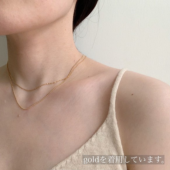 layered necklace <gold>［サージカルステンレス］ 1枚目の画像