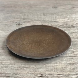 銅釉薬7寸平皿 1枚目の画像