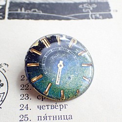 古時計の文字盤ブローチ #008 1枚目の画像