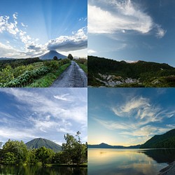 Ｌ判セット】美しい雲のある風景・北海道風景写真フォト 写真