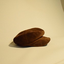 牛革 レザーキャスケット(ハンチング) “bronze” 1枚目の画像
