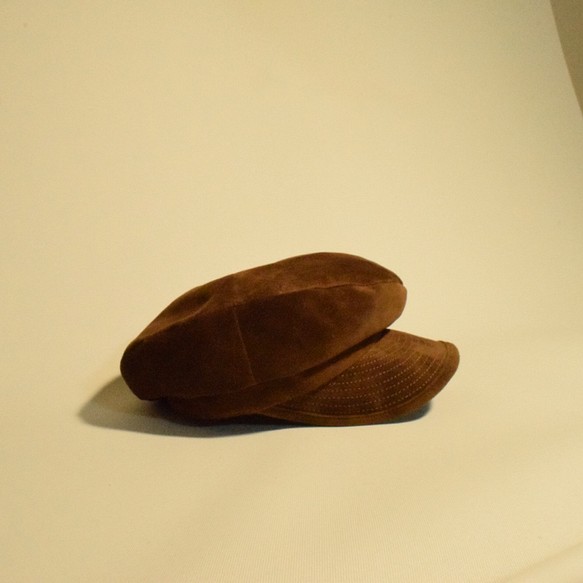 牛革 レザーキャスケット(ハンチング) “bronze” 1枚目の画像