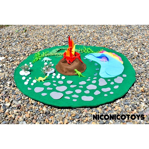 恐竜 プレイマット 知育玩具 ダイナソー おもちゃ・人形 NICONICOTOYS 