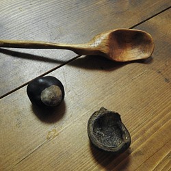 ウッドクラフト　栗の木（チェスナッツ）のスプーン 1枚目の画像