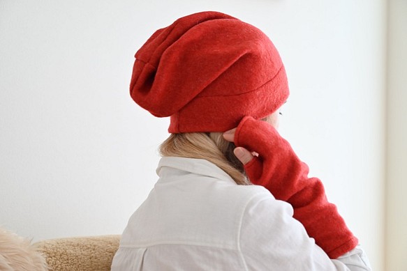 極ふわフェルトニット キャップ 帽子 ニット帽 レッド 赤 帽子 Unruly Place 通販 Creema クリーマ ハンドメイド 手作り クラフト作品の販売サイト