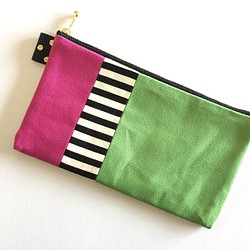 綠色和粉紅色的Petanko小袋 第1張的照片