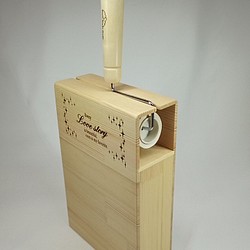 木製　コロコロクリーナー　ストッカー付き 1枚目の画像