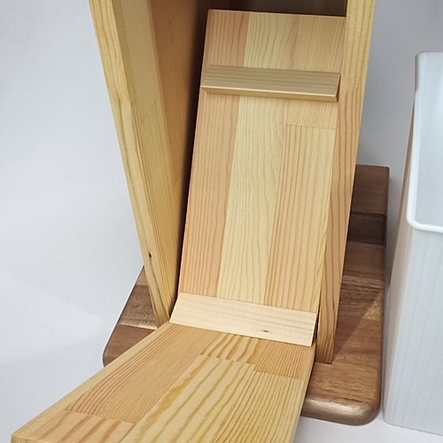 プライスダウン] 木製 サイドテーブル ゴミ箱付き テーブル・机 Wood 