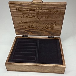 木製　赤松集成材のジュエリーBOX 1枚目の画像