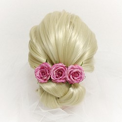 frower barrette♡Beauty and the Beast♡beauty pink 1枚目の画像