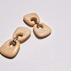 Sand Marble Double Ring Pierce/Earring 1枚目の画像