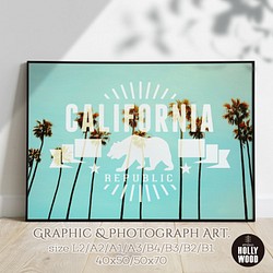 -CALIFORNIA REPUBLIC- カリフォルニア リパブリック⋆カリフォルニア インテリアポスター【105】 1枚目の画像