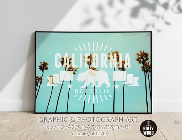 -CALIFORNIA REPUBLIC- カリフォルニア リパブリック⋆カリフォルニア インテリアポスター【105】 1枚目の画像