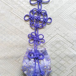かりろく（掛け香）紫（wall-hanging incense bag)　 1枚目の画像