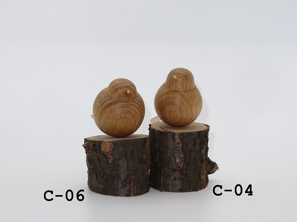 ビオトープに訪れる野鳥たち　～木製インテリア置物～ （C-04、C-06） 1枚目の画像