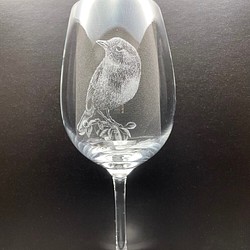 野鳥のワイングラス　B 1枚目の画像