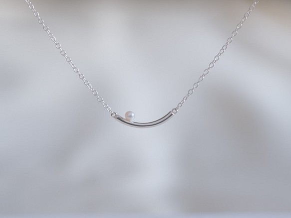 lítið perla  necklace：ベビーパールネックレス　silver925　シルバー 1枚目の画像