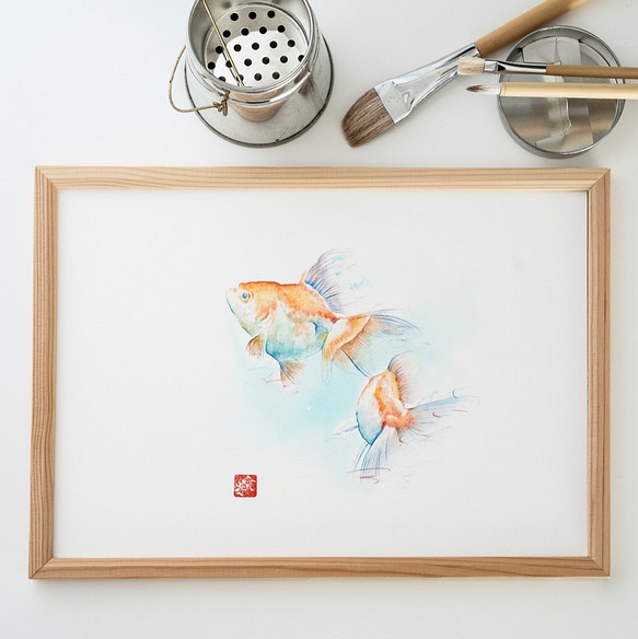 金魚 金魚のアート 玄関やリビングに - 絵画