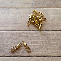 真鍮  袴ナスカン 3個セット  ハンドメイド レザークラフト パーツ 金具 ゴールド 1枚目の画像