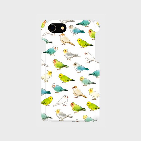 Bird Hard 智能手機殼 / 白色（許多 iPhone / Android 兼容） Parakeet Birds 第1張的照片
