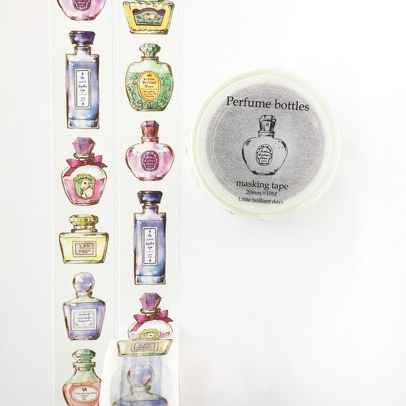 Perfume Bottlesマスキングテープ アンティーク香水瓶のイラスト マスキングテープ Littlebrilliantdays 通販 Creema クリーマ ハンドメイド 手作り クラフト作品の販売サイト