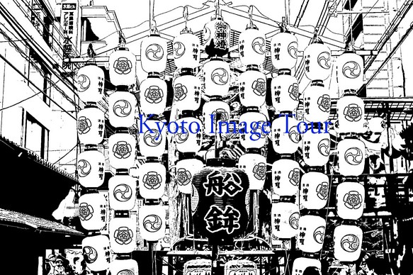 切り絵風 祇園祭の提灯 2l 京都風景 可 イラスト Kyoto Image Tour 通販 Creema クリーマ ハンドメイド 手作り クラフト作品の販売サイト