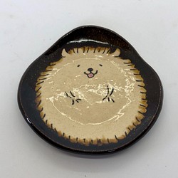 陶の豆皿「はりねずみ 」 1枚目の画像