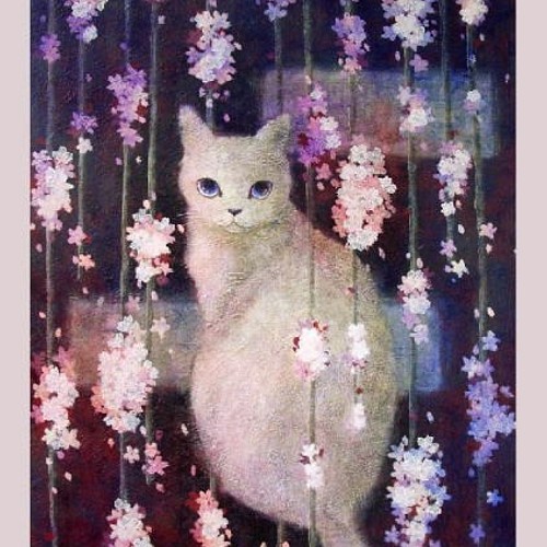 作品№112 桜 絵画 ねこプラス 通販｜Creema(クリーマ)