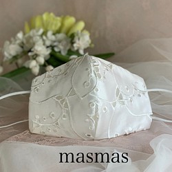 シルク❤️イタリア製ハートの花びらエンブロイダリー❤️スワロフスキー不織布カバー透けるか選べる❤️結婚式　リゾート 1枚目の画像