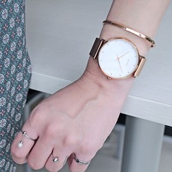 MEDOTA Chica系列簡約雙針米蘭錶帶女錶手錶 / CH-9405 玫瑰金 第1張的照片