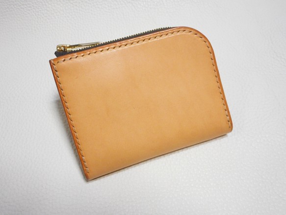 L字ファスナーウォレット～zipper wallet natural～ 1枚目の画像