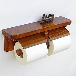 木製トイレットペーパーホルダー Ver.13（オーク） 1枚目の画像
