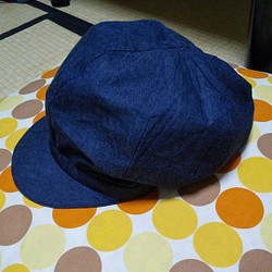 キャスケット 帽子 花粉症  デニム  洗える帽子 1枚目の画像