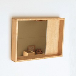 木製 箱鏡 タモ材1 1枚目の画像