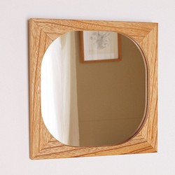 木製 鏡 欅（ケヤキ）材　ミラー 1枚目の画像