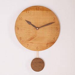 木製 振り子時計　桜材2 1枚目の画像