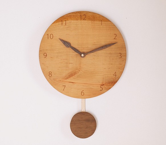 木製 振り子時計　桜材2 1枚目の画像