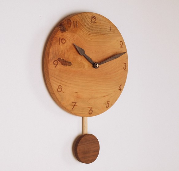 木製 振り子時計　桜材6 1枚目の画像