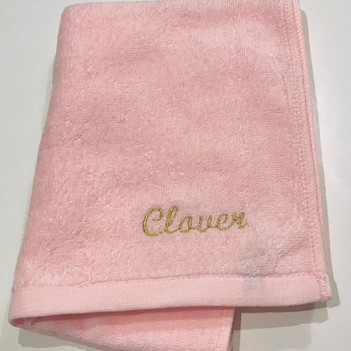 今治タオル お名前刺繍入り フェイスタオル ベビーピンク ゴールド バス トイレ 洗面用品 Clover 通販 Creema クリーマ ハンドメイド 手作り クラフト作品の販売サイト