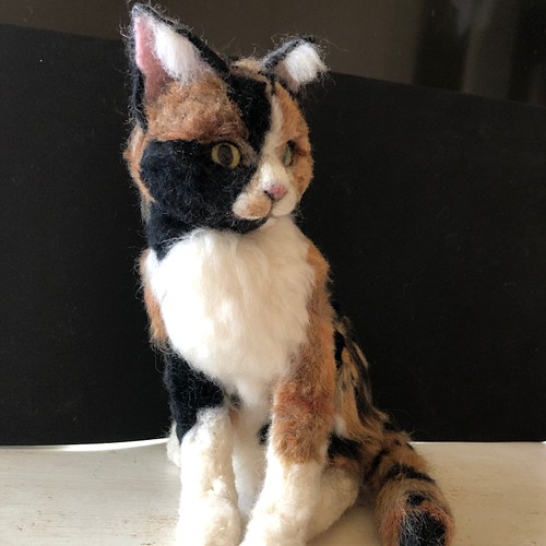 セールサイト 羊毛フェルト 猫オーダー ハンドメイド 三毛子猫 フェザーフィールド様確認用 おもちゃ/人形